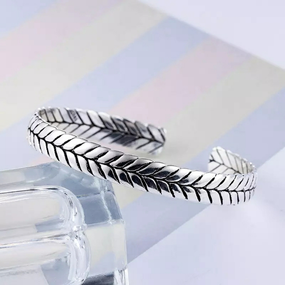 NEW 925 Silver Thick Arrow Bangle Bracelet Cuff - Picture 8 of 13